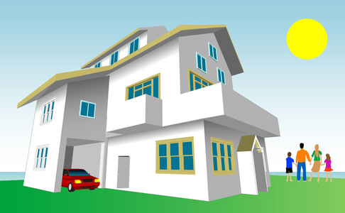 房子变暖概念 从抽象漫画到建筑设计的启示