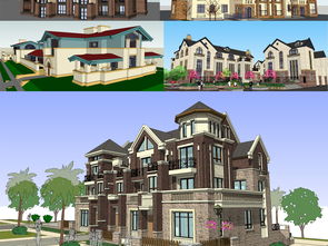 精品住宅小区建筑设计 SU模型与植物景观库的融合之美